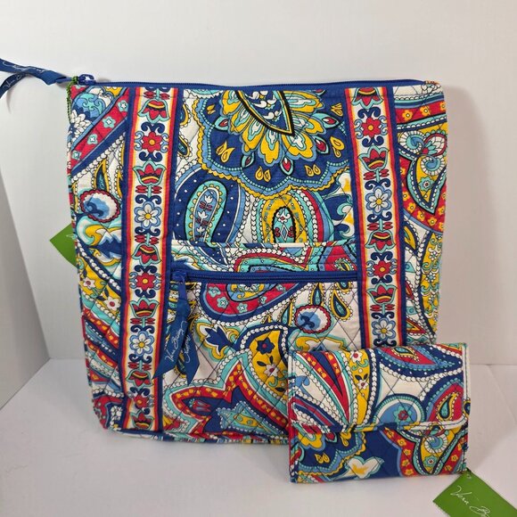 Vera Bradley Handbags - Vera Bradley Marina Paisley Hipster Crossbody Bag + Euro Wallet Set NWT